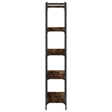 vidaXL Βιβλιοθήκη 5 Επιπέδων Καπνιστή Δρυς 80x30x154cm Επεξεργ. Ξύλο 1 τεμ.