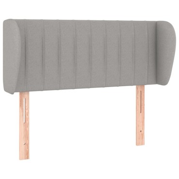 vidaXL Κεφαλάρι με Πτερύγια Ανοιχτό Γκρι 93x23x78/88cm Υφασμάτινο 1 τεμ.
