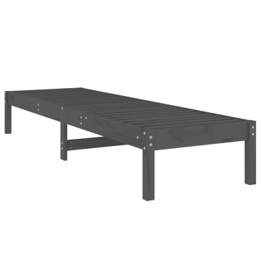 vidaXL Ξαπλώστρες 2 τεμ. Γκρι 199,5x60x74cm Μασίφ Ξύλο Πεύκου