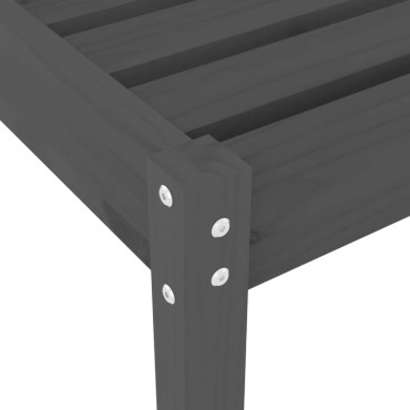vidaXL Ξαπλώστρες 2 τεμ. Γκρι 199,5x60x74cm Μασίφ Ξύλο Πεύκου