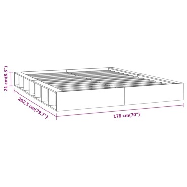 vidaXL Πλαίσιο Κρεβατιού Λευκό 160 x 200 εκ. από Μασίφ Ξύλο
