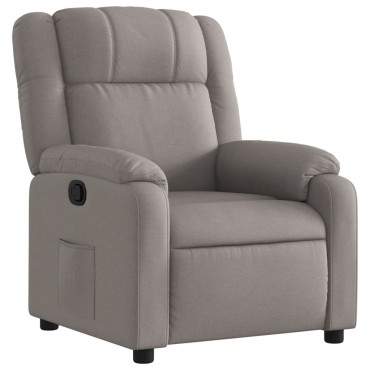 vidaXL Πολυθρόνα Ανακλινόμενη Taupe Υφασμάτινη 77x95x99cm 1 τεμ.