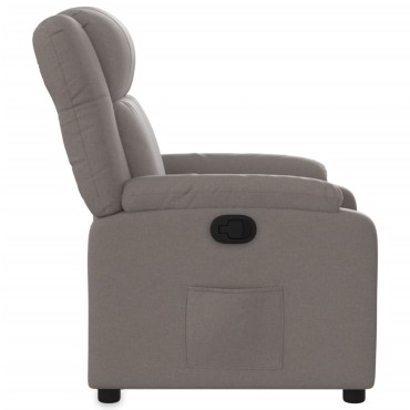 vidaXL Πολυθρόνα Ανακλινόμενη Taupe Υφασμάτινη 77x95x99cm 1 τεμ.