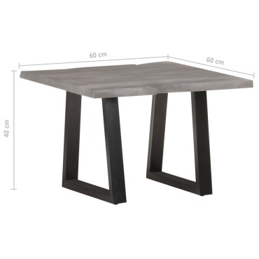 vidaXL Τραπεζάκι Σαλονιού Live Edge 60x60x40cm Μασίφ Ξύλο Ακακίας 1 τεμ.