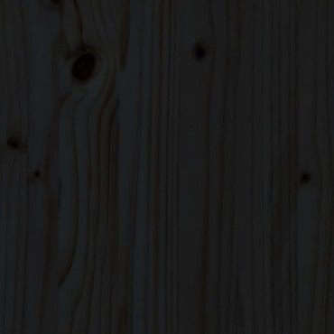 vidaXL Ξαπλώστρες 2 τεμ. με Τραπέζι Μαύρες από Μασίφ Ξύλο Πεύκου 40x38x28,5cm