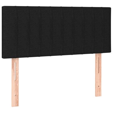 vidaXL Κεφαλάρι Κρεβατιού Μαύρο 100x5x78/88cm Υφασμάτινο 1 τεμ.