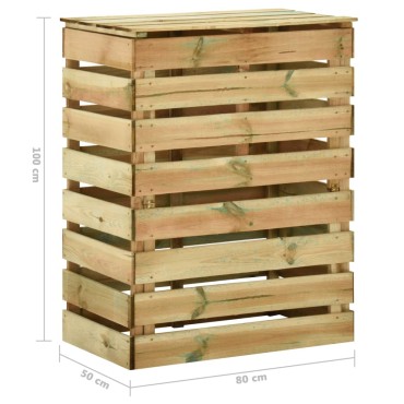vidaXL Κομποστοποιητής με Σανίδες 4 τεμ. 80x50x100 εκ Εμπ. Ξύλο Πεύκου