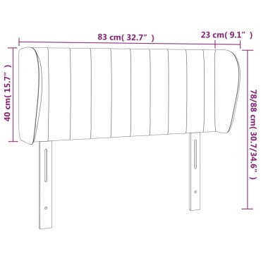 vidaXL Κεφαλάρι με Πτερύγια Κρεμ 83x23x78/88cm Υφασμάτινο 1 τεμ.