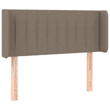 vidaXL Κεφαλάρι Κρεβατιού LED Taupe 93x16x78/88cm Υφασμάτινο 1 τεμ.