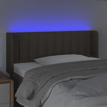 vidaXL Κεφαλάρι Κρεβατιού LED Taupe 93x16x78/88cm Υφασμάτινο 1 τεμ.
