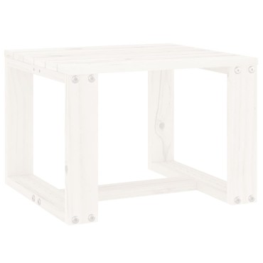 vidaXL Βοηθητικό Τραπέζι Κήπου Λευκό 40x38x28,5cm Μασίφ Ξύλο Πεύκου 1 τεμ.