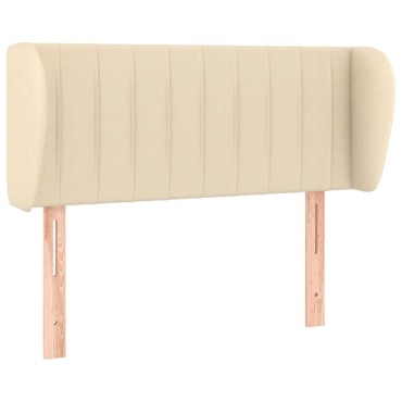 vidaXL Κεφαλάρι με Πτερύγια Κρεμ 93x23x78/88cm Υφασμάτινο 1 τεμ.