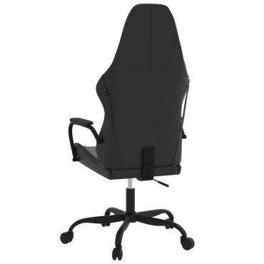 vidaXL Καρέκλα Gaming Μασάζ Μαύρη από Συνθετικό Δέρμα 54x61,5x(118,5-128)cm 1 τεμ.