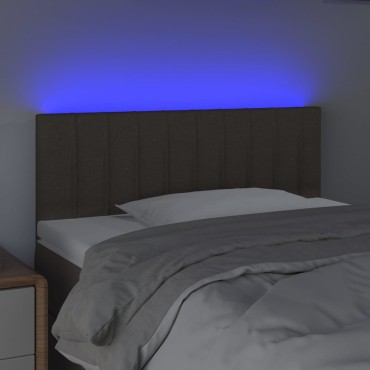 vidaXL Κεφαλάρι Κρεβατιού LED Taupe 100x5x78/88cm Υφασμάτινο 1 τεμ.