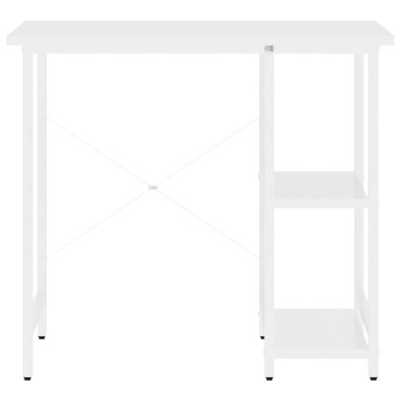 vidaXL Γραφείο Υπολογιστή Λευκό 80x40x72cm από MDF και Μέταλλο 1 τεμ.