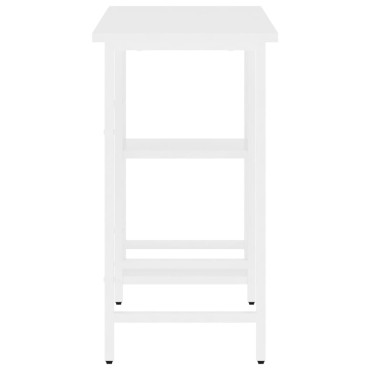 vidaXL Γραφείο Υπολογιστή Λευκό 80x40x72cm από MDF και Μέταλλο 1 τεμ.