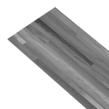 vidaXL Δάπεδο Αυτοκόλλητο Ριγέ Γκρι 5,21 μ² / 2 χιλ. από PVC