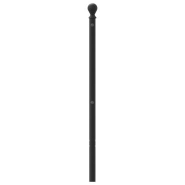 vidaXL Κεφαλάρι Μαύρο Μεταλλικό 198x3x97cm 1 τεμ.