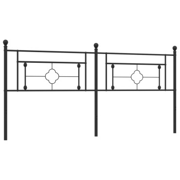vidaXL Κεφαλάρι Μαύρο Μεταλλικό 198x3x97cm 1 τεμ.
