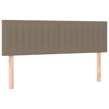 vidaXL Κεφαλάρι Κρεβατιού LED Taupe 144x5x78/88cm Υφασμάτινο 1 τεμ.