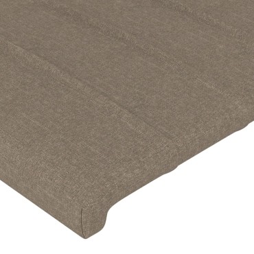 vidaXL Κεφαλάρι Κρεβατιού LED Taupe 147x16x78/88cm Υφασμάτινο 1 τεμ.