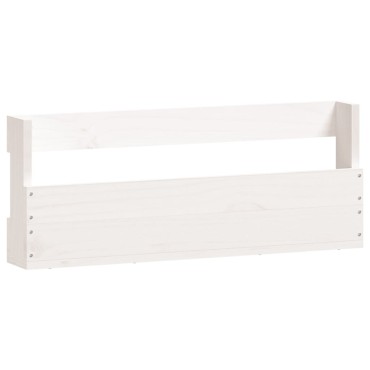 vidaXL Παπουτσοθήκη Επιτοίχια 2 τεμ. Λευκή 59x9x23cm Μασίφ Πεύκο