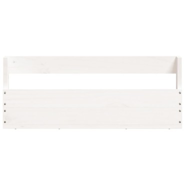 vidaXL Παπουτσοθήκη Επιτοίχια 2 τεμ. Λευκή 59x9x23cm Μασίφ Πεύκο