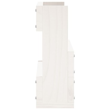 vidaXL Παπουτσοθήκη Επιτοίχια 2 τεμ. Λευκή 59x9x23cm Μασίφ Πεύκο