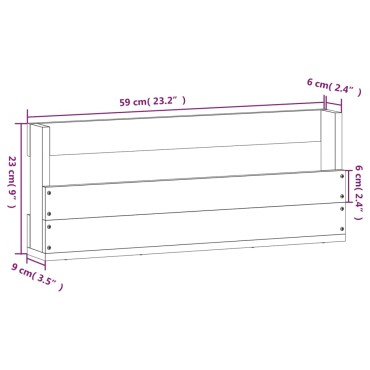 vidaXL Παπουτσοθήκη Επιτοίχια 2 τεμ. Λευκή 59x9x23cm Μασίφ Πεύκο