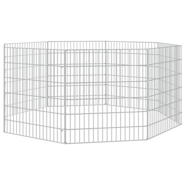 vidaXL Περίφραξη Ζώων Ελεύθερης Βοσκής 8 Πάνελ 54x60 εκ. Γαλβ. Σίδερο
