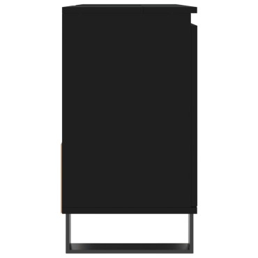 vidaXL Ντουλάπι Μπάνιου Μαύρο 65x33x60cm Επεξεργασμένο Ξύλο