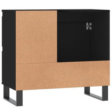 vidaXL Ντουλάπι Μπάνιου Μαύρο 65x33x60cm Επεξεργασμένο Ξύλο