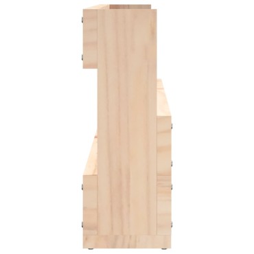 vidaXL Παπουτσοθήκες Επιτοίχιες 2 τεμ. 110x9x23cm Μασίφ Ξύλο Πεύκου