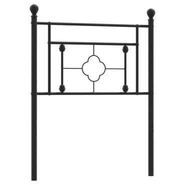 vidaXL Κεφαλάρι Μαύρο Μεταλλικό 80x3x97cm 1 τεμ.