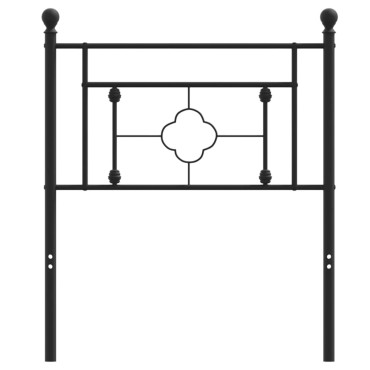 vidaXL Κεφαλάρι Μαύρο Μεταλλικό 80x3x97cm 1 τεμ.