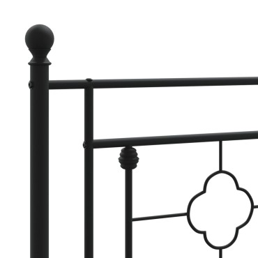 vidaXL Κεφαλάρι Μαύρο Μεταλλικό 95x3x97cm 1 τεμ.