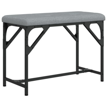 vidaXL Πάγκος Τραπεζαρίας Ανοιχτό Γκρι 62x32x45cm Ατσάλι / Ύφασμα 1 τεμ.