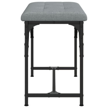 vidaXL Πάγκος Τραπεζαρίας Ανοιχτό Γκρι 62x32x45cm Ατσάλι / Ύφασμα 1 τεμ.