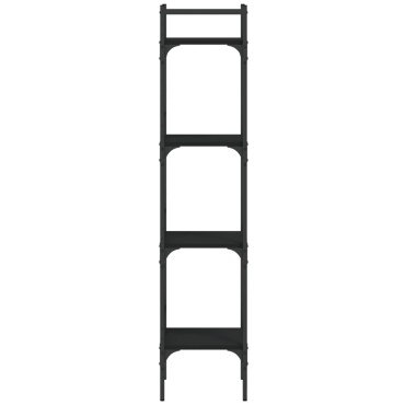 vidaXL Βιβλιοθήκη 4 Επιπέδων Μαύρη 35x30x138,5cm Επεξεργ. Ξύλο 1 τεμ.