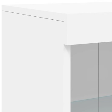 vidaXL Μπουφές με Φώτα LED Λευκός 162x37x100cm 1 τεμ.