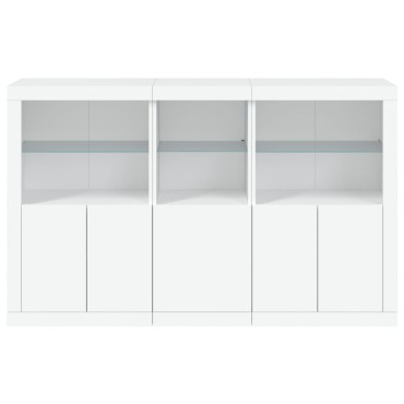 vidaXL Μπουφές με Φώτα LED Λευκός 162x37x100cm 1 τεμ.