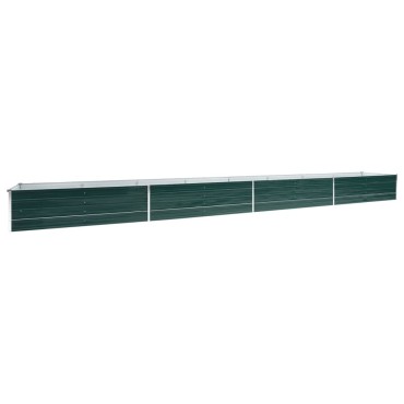 vidaXL Ζαρντινιέρα Υπερυψωμένη Πράσινη 600x80x45 εκ. Γαλβαν. Χάλυβας