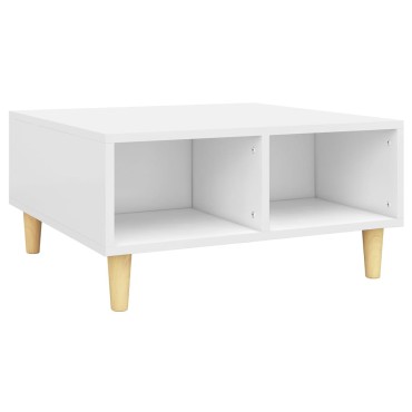 vidaXL Τραπεζάκι Σαλονιού Λευκό 60x60x30cm από Μοριοσανίδα 1 τεμ.