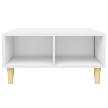 vidaXL Τραπεζάκι Σαλονιού Λευκό 60x60x30cm από Μοριοσανίδα 1 τεμ.