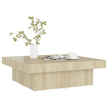 vidaXL Τραπεζάκι Σαλονιού Sonoma Δρυς 90x90x28cm Μοριοσανίδα 1 τεμ.