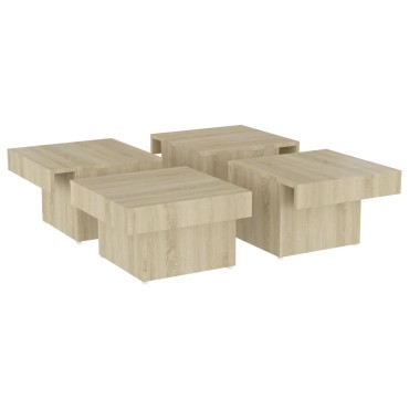 vidaXL Τραπεζάκι Σαλονιού Sonoma Δρυς 90x90x28cm Μοριοσανίδα 1 τεμ.