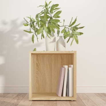 vidaXL Τραπέζι Βοηθητικό Sonoma Δρυς 33x33x34,5cm από Επεξ. Ξύλο