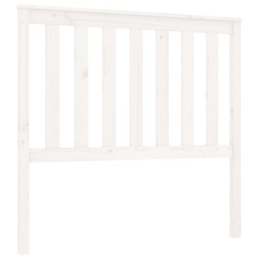 vidaXL Κεφαλάρι Κρεβατιού Λευκό 106x6x101cm από Μασίφ Ξύλο Πεύκου 1 τεμ.