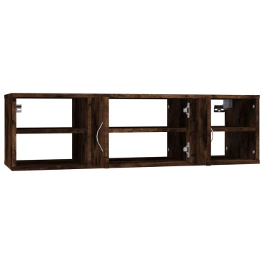vidaXL Ραφιέρα Τοίχου Καπνιστή Δρυς 102x30x29cm Επεξεργασμένο Ξύλο 1 τεμ.