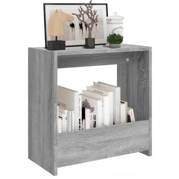 vidaXL Βοηθητικό Τραπέζι Γκρι Sonoma 50x26x50cm Επεξεργασμένο Ξύλο 1 τεμ.